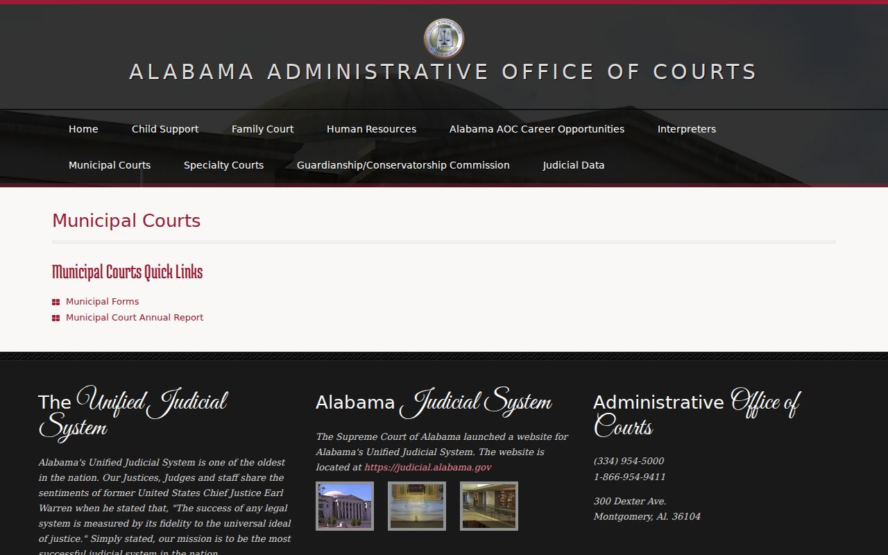 York court docket fallback through the Alabama municipal court directory