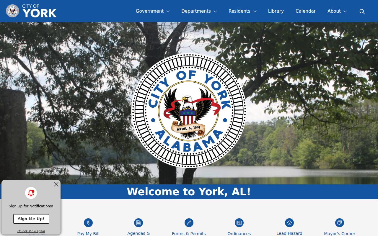 York court docket contact starting point on the official City of York website